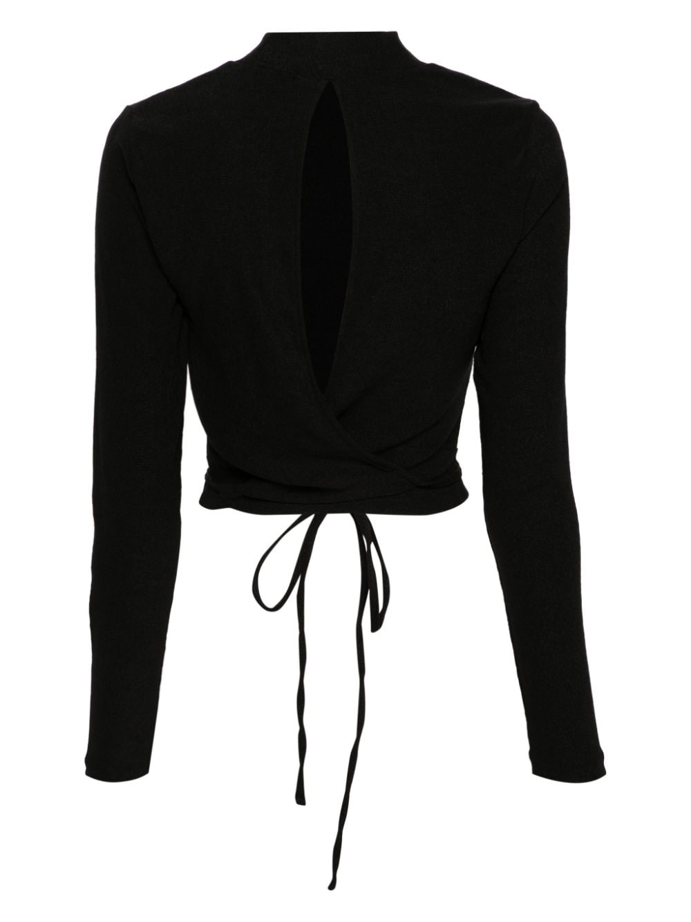 Calvin Klein Jeans mock-neck open-back blouse - Zwart