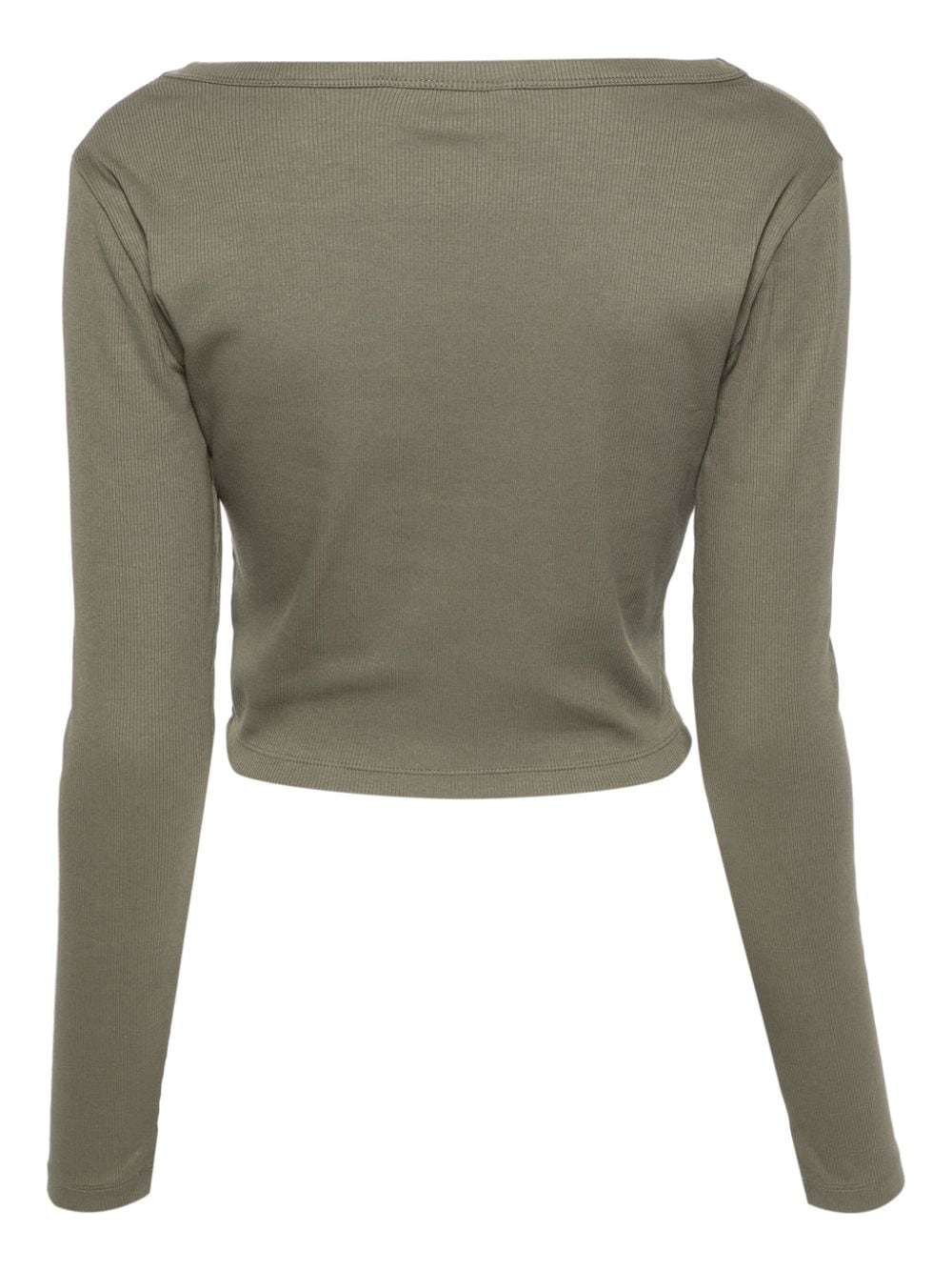 Calvin Klein Jeans fine-ribbed buttoned blouse - Groen
