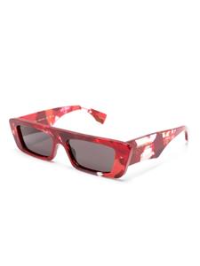 Gucci Eyewear Zonnebril met rechthoekig montuur - Rood