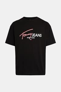 Heren-T-shirt Tommy Hilfiger Spray Pop Regular-Fit in zwart