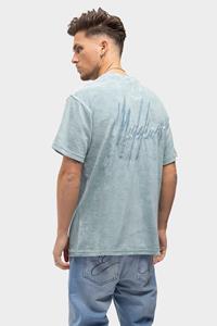 Malelions Men Signature Towelling T-Shirt - Light Blue