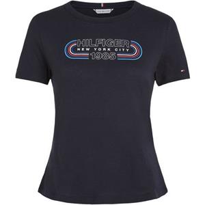 Tommy Hilfiger T-Shirt "SLIM TRACK HILFIGER C-NK SS", mit Logoschriftzug