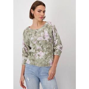 Monari 3/4 Arm-Pullover, mit Blumendruck