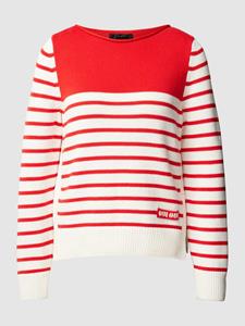 Oui Gebreide pullover met ronde hals