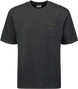 No Excess T-shirt korte mouw ronde hals jacuard dark steel