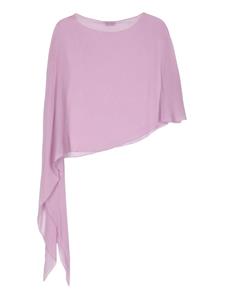 Antonelli asymmetric silk blouse - Paars