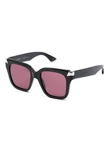 Alexander McQueen Eyewear Zonnebril met vierkant montuur - Zwart