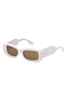 Gucci Eyewear Zonnebril met rechthoekig montuur - Beige