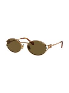 Miu Miu Eyewear Zonnebril met ovalen montuur - Goud