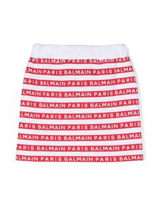 balmainkids Balmain Kids Katoenen rok met logoprint - Wit
