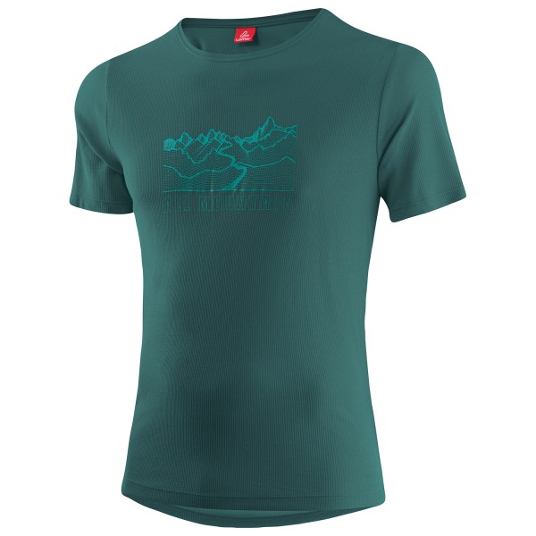 Löffler  Printshirt All Mountain Transtex-Single - T-shirt, blauw