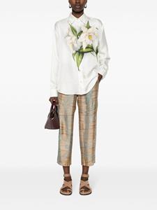 Pierre-Louis Mascia Aloe floral-print silk shirt - Wit