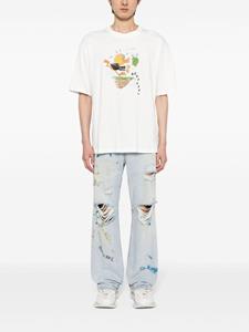 DOMREBEL Chase graphic-print cotton T-shirt - Wit