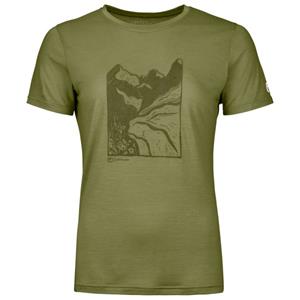 Ortovox  Women's 120 Cool Tec Mountain Cut T-Shirt - Merinoshirt, olijfgroen
