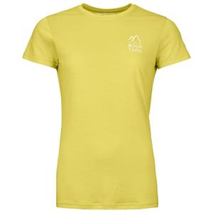 Ortovox  Women's 120 Cool Tec Mountain Duo T-Shirt - Merinoshirt, geel