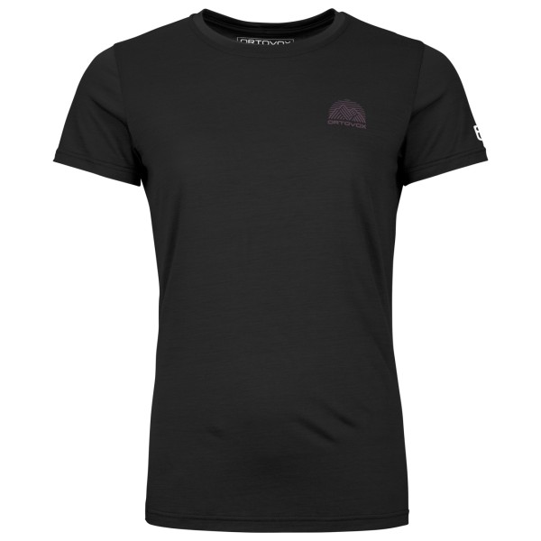 Ortovox  Women's 120 Cool Tec Mountain Stripe T-Shirt - Merinoshirt, zwart