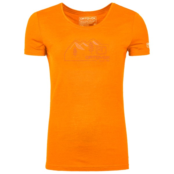 Ortovox  Women's 150 Cool Vintage Badge T-Shirt - Merinoshirt, oranje