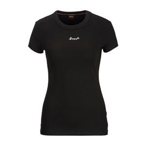 BOSS ORANGE T-Shirt "C Eboyfriend Premium Damenmode", mit großem BOSS Logodruck