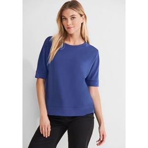 STREET ONE Kurzarmshirt LTD QR silk look shirt