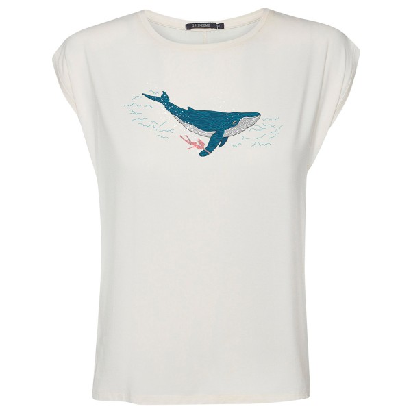 GreenBomb  Women's Animal Whale Dive Timid - Tops - T-shirt, wit