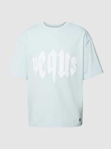 PEQUS Oversized T-shirt met labelprint
