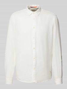 Scotch & Soda Linen shirt h roll-up white