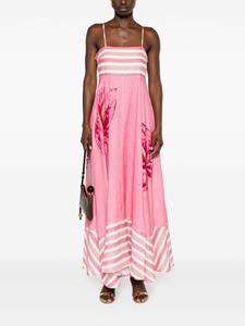 Aston Studio Rue linen maxi dress - Roze
