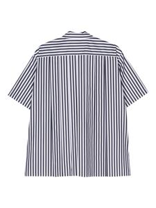 Sacai striped poplin shirt - Blauw