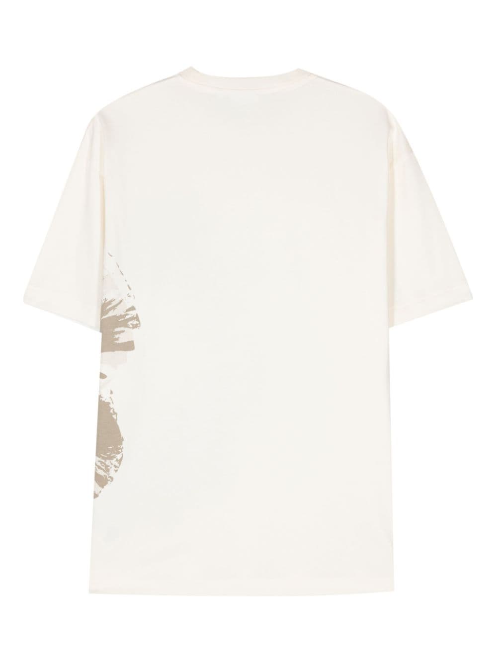 Calvin Klein floral-print cotton T-shirt - Beige