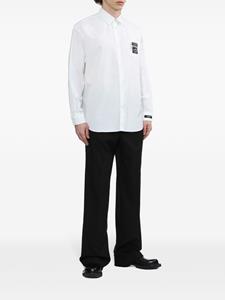 Undercover logo-patch cotton-blend shirt - Wit