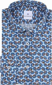 Blue Industry Overhemd Print Kobaltblauw