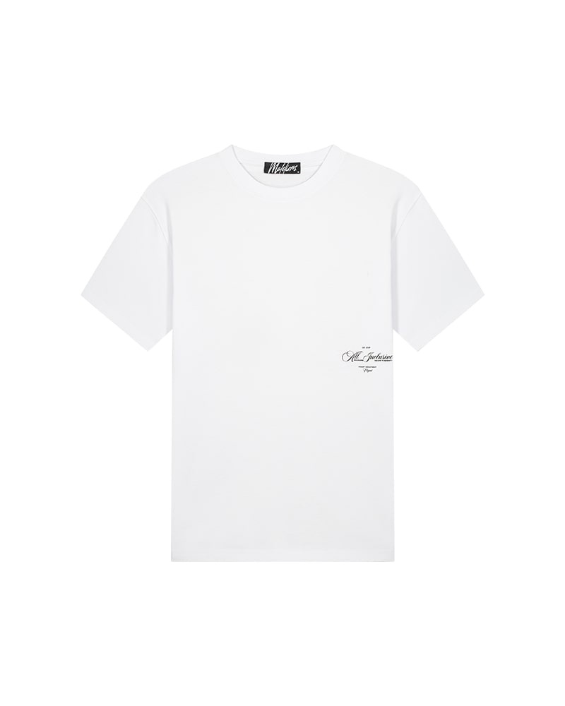 Malelions Men Resort T-Shirt - White/Black