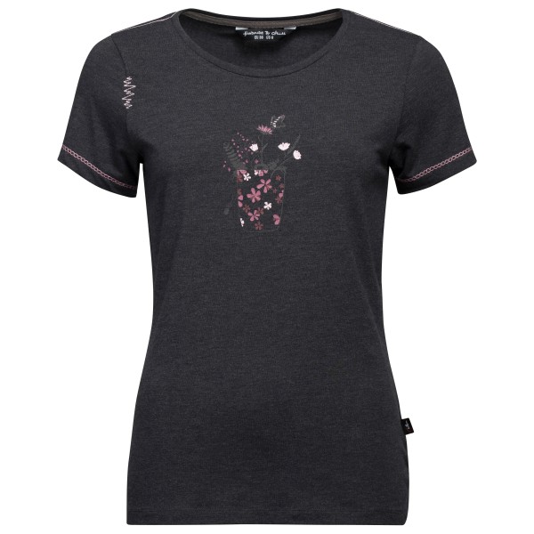 Chillaz  Women's Saile Chalkbag Flower - T-shirt, zwart/grijs