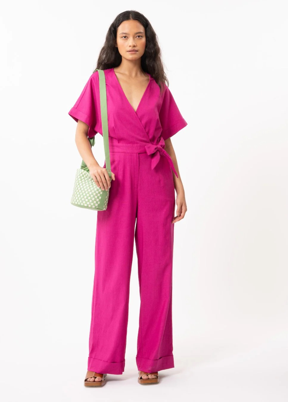 FRNCH Violet linnen jumpsuit adja -