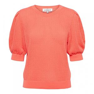 &Co Woman Pullover korte mouw pu123 brandy