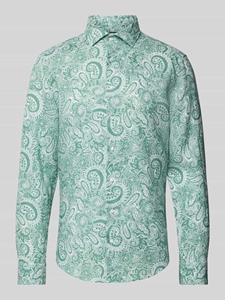 Seidensticker Regular fit zakelijk overhemd van linnen met new-kentkraag