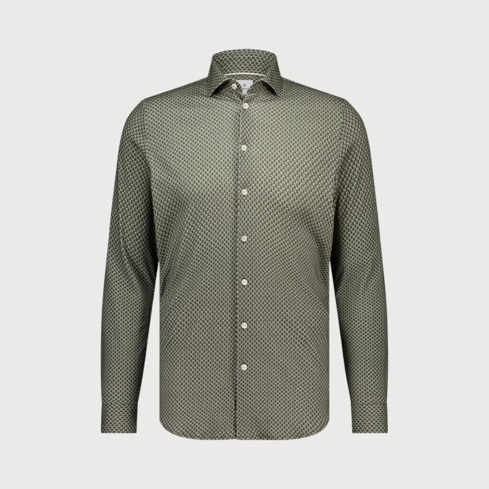 Blue Industry Jersey print overhemd |