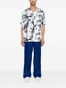 Versace Jeans Couture Overhemd met barokprint en korte mouwen - Wit