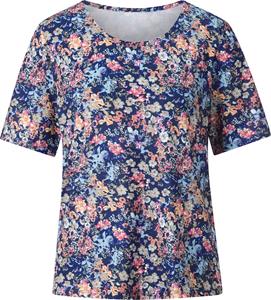 Your Look... for less! Dames Shirt donkerblauw/fuchsia bedrukt Größe