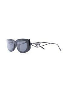 Prada Eyewear Zonnebril met rechthoekig montuur - Zwart