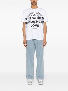 3PARADIS Katoenen T-shirt met print - Wit