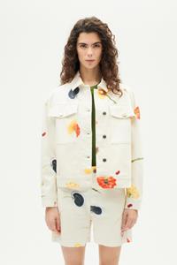 Thinking mu Damen vegan Feuz Schlag Frans Geblümte Jacke