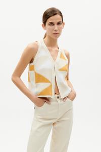 Thinking mu Damen vegan Strickweste Robbie Gelb
