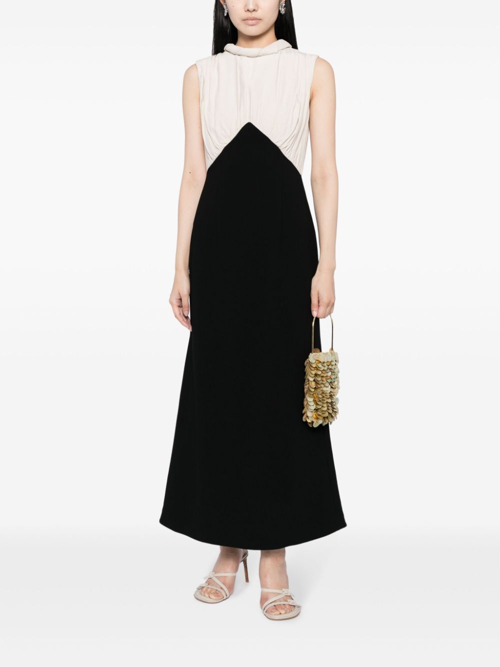 Rachel Gilbert July colour-block crepe dress - Zwart