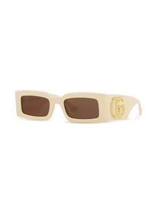 Gucci Eyewear Zonnebril met rechthoekig montuur - Wit