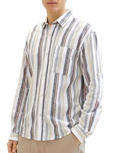 TOM TAILOR Denim Langarmhemd relaxed cotton linen shirt
