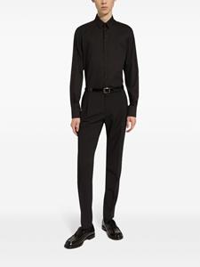 Dolce & Gabbana long-sleeve cotton-blend shirt - Zwart