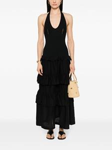 TWINSET Maxi-jurk met ruches - Zwart
