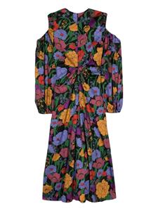 FARM Rio Maxi-jurk met bloemenprint - Zwart