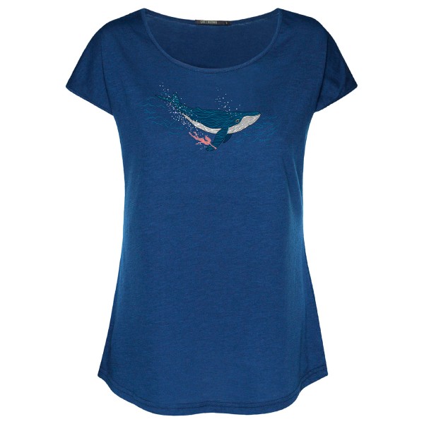 GreenBomb  Women's Animal Whale Dive Cool - T-Shirts - T-shirt, blauw